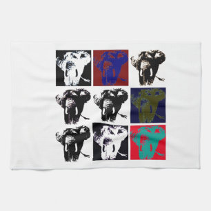 Linge De Cuisine Pop Art Elephants