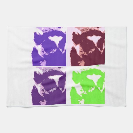 Linge De Cuisine Pop art Lemurs (Horizontal)