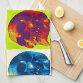 Linge De Cuisine Pop Art Skull (Quart Plié)