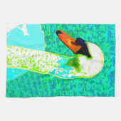 Linge De Cuisine Pop Art White Swan Head (Horizontal)