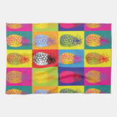 Linge De Cuisine Pop d'ananas rétro Bright Bold Cuisine Imprimer (Horizontal)