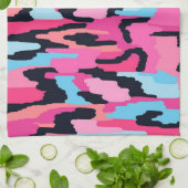 Linge De Cuisine Pop rose Abstrait (Plié)