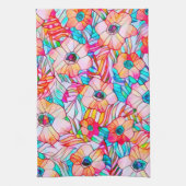 Linge De Cuisine Poppies et Fronds de palme (Vertical)