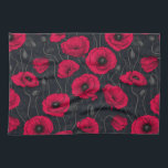 Linge De Cuisine Poppies rouges<br><div class="desc">Fleurs de pavot,  peintes à la main dans Photoshop,  motif sans soudure.</div>