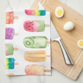 Linge De Cuisine Popsicles aquarelles (Quart Plié)