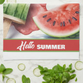 Linge De Cuisine Popsicles et Pastèque, BONJOUR L'ÉTÉ (Plié)