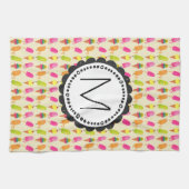 Linge De Cuisine Popsicules et cônes de crème glacée Monogramme per (Horizontal)
