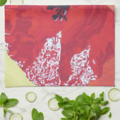 Linge De Cuisine Populaire À Une Seule Pierre Sur Un Arrière-Groupe (Plié)