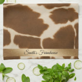 Linge De Cuisine Populaire Vache Faux Cuir Elégante Collection (Plié)