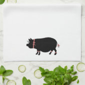 Linge De Cuisine Porc de Bellie de pot (rubans rouges) (Plié)