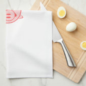 Linge De Cuisine Porc heureux de bande dessinée (Quart Plié)