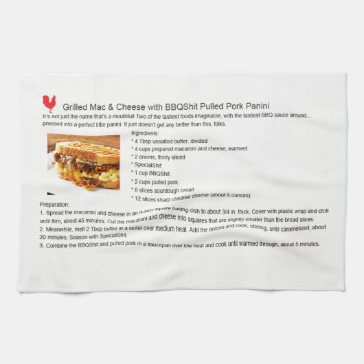 Linge De Cuisine Porc Mac Fromage Panini (Horizontal)