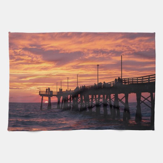 Linge De Cuisine Port Aransas Beach Towel - Gulf Coast Sunset (Horizontal)