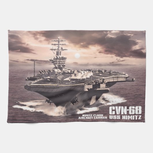 Linge De Cuisine Porte-avions Nimitz Dawsonsf kitchentowel (Horizontal)