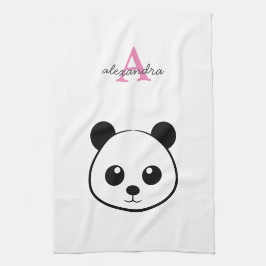 Linge De Cuisine Porte-panda coutume Monogramme (Vertical)