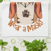 Linge De Cuisine Portez un Masque ! (Plié)