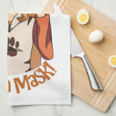 Linge De Cuisine Portez un Masque ! (Quart Plié)