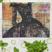 Linge De Cuisine Portrait d'art en collage multimédia (4) (Plié)