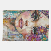 Linge De Cuisine Portrait d'art en collage multimédia (6) (Horizontal)