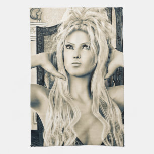 Linge De Cuisine Portrait d'art glamour victorien vintage