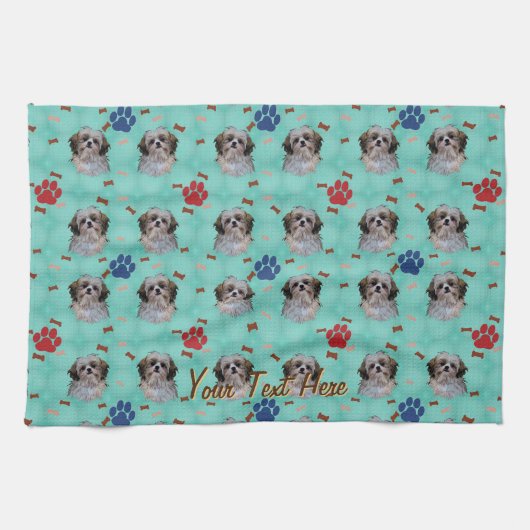 Linge De Cuisine Portrait Shih Tzu (Horizontal)
