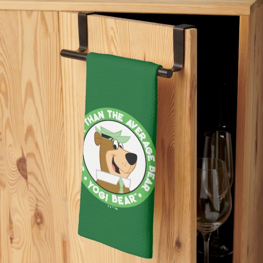 Linge De Cuisine Portrait souriant de l'ours de Yogi (Pliage en tiers)