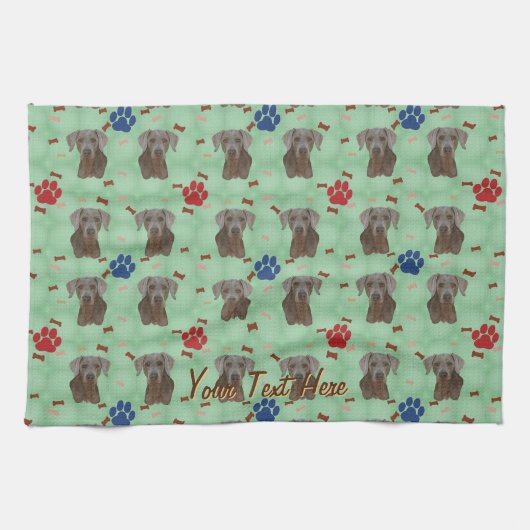 Linge De Cuisine Portrait Weimaraner (Horizontal)