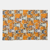 Linge De Cuisine Portraits Whimsical Longhorn Cattle (Horizontal)