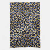 Linge De Cuisine Ports Leopard Gold & Royal Blue Glam Imprimer (Vertical)