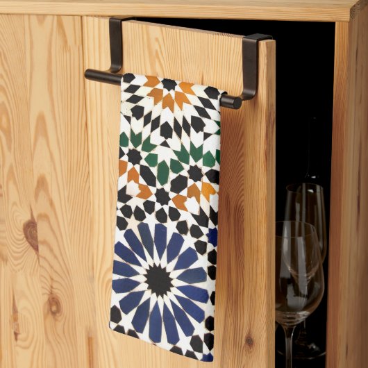 linge de cuisine portugais motif azulejo mediteur (Pliage en tiers)