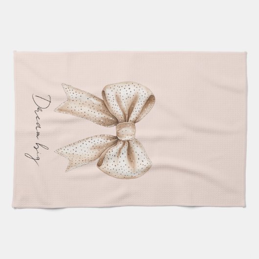 Linge De Cuisine Poser Crème Bow (Horizontal)