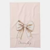 Linge De Cuisine Poser Crème Bow (Vertical)