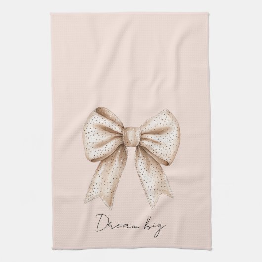 Linge De Cuisine Poser Crème Bow (Vertical)