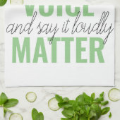 Linge De Cuisine Positive Green Your Voice Matter Motivation Citati (Plié)