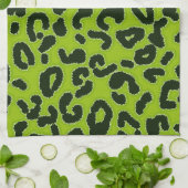 Linge De Cuisine Poster de animal Apple Green Leopard (Plié)