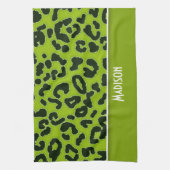 Linge De Cuisine Poster de animal Apple Green Leopard ; Personnalis (Vertical)