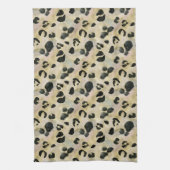 Linge De Cuisine Poster de animal Cheetah Noir, Or (Vertical)