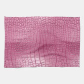 Linge De Cuisine Poster de animal d'alligator rose Faux (Horizontal)