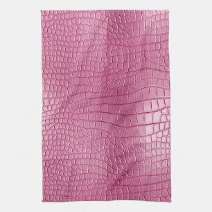 Linge De Cuisine Poster de animal d'alligator rose Faux