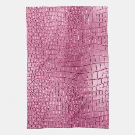 Linge De Cuisine Poster de animal d'alligator rose Faux (Vertical)