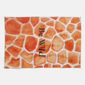 Linge De Cuisine Poster de animal de la Giraffe orange (Horizontal)