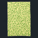 Linge De Cuisine Poster de animal de Motif moderne Green Gold<br><div class="desc">Décorez votre cuisine avec cette serviette cool. Faites un grand cadeau de ménage,  d'anniversaire ou de mariage! Vous pouvez le customiser et ajouter du texte. Consultez ma boutique pour plus de couleurs et de motifs !</div>