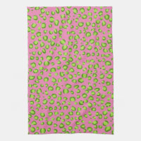 Poster de animal de Motif moderne vert rose léopar