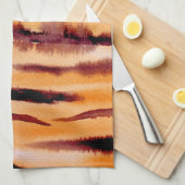 Linge De Cuisine Poster de animal de tigre noir orange (Quart Plié)