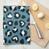 Linge De Cuisine Poster de animal, Léopard Bleu, Zones de Cheetah, (Quart Plié)