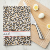 Linge De Cuisine Poster de animal Leopard Nom Chic Home Décor (Quart Plié)