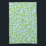 Linge De Cuisine Poster de animal Motif moderne Green Leopard<br><div class="desc">Décorez votre cuisine avec cette serviette cool. Faites un grand cadeau de ménage,  d'anniversaire ou de mariage! Vous pouvez le customiser et ajouter du texte. Consultez ma boutique pour plus de couleurs et de motifs !</div>