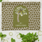 Linge De Cuisine Poster de animal Palm Tree (Plié)