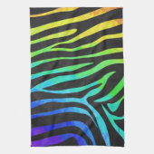 Linge De Cuisine Poster de animal Rainbow et Black Zebra tendance s (Vertical)