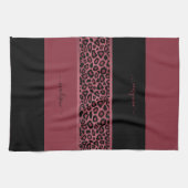Linge De Cuisine Poster de animal rose Gold et Black Leopard (Horizontal)